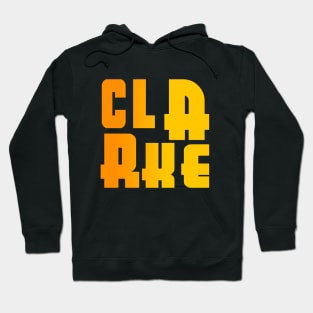 Clarke, name, typography Hoodie